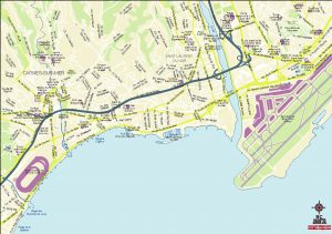 Cagnes sur Mer plan de ville fond de carte vectoriel illustrator eps
