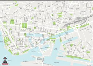 Le Havre plan de ville carte vectorielle illustrator