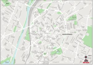 Valenciennes plan de ville fond de carte vectoriel illustrator eps