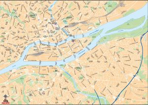 Nantes plan de ville fond de carte vectoriel illustrator ai eps