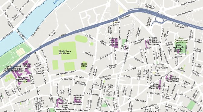Colombes plan de ville carte vectorielle illustrator eps